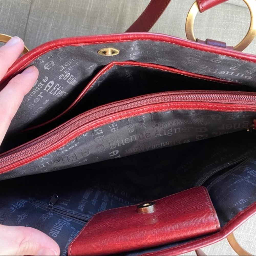 SOLD Etienne Aigner Leather Tote - Picture 9 of 10